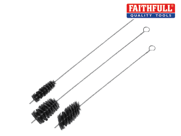 Faithfull Boiler and Flue Brush Set, 3 Piece FAIBRUSHFLUE