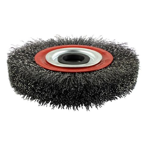 150mm Wheel Brush with Plastic Reducer Set - Crimped Steel Wire