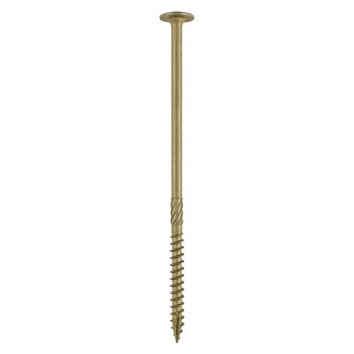 8.0 x 350mm Timber Frame Construction & Landscaping Screws - Wafer Exterior Green Organic