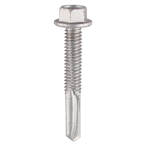 Evolution 5.5 x 38mm Hex Head Tek Screws BMHH5.5-38-5 - TEK5 Screw for Heavy Steel Section 4.0mm to 12.5mm in A2 BiMetal