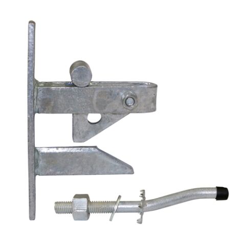 120mm Self Locking Gate Catch With Cranked Striker - Hot Dipped Galvanised