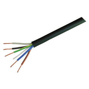 0.75mm 3185Y 5 Core Electrical Flex Round Cable Wire (Per 1 Meter) - Black