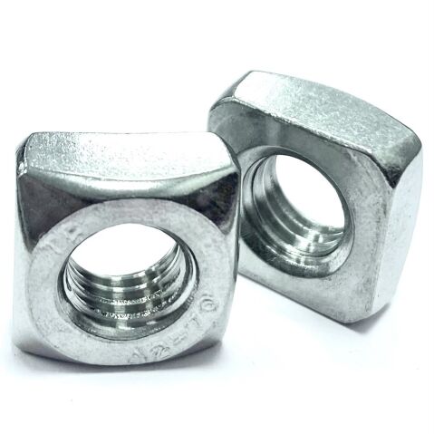 M4 Square Nut Thick Type, Bright Zinc Plated Steel, Grade 5 - DIN 557