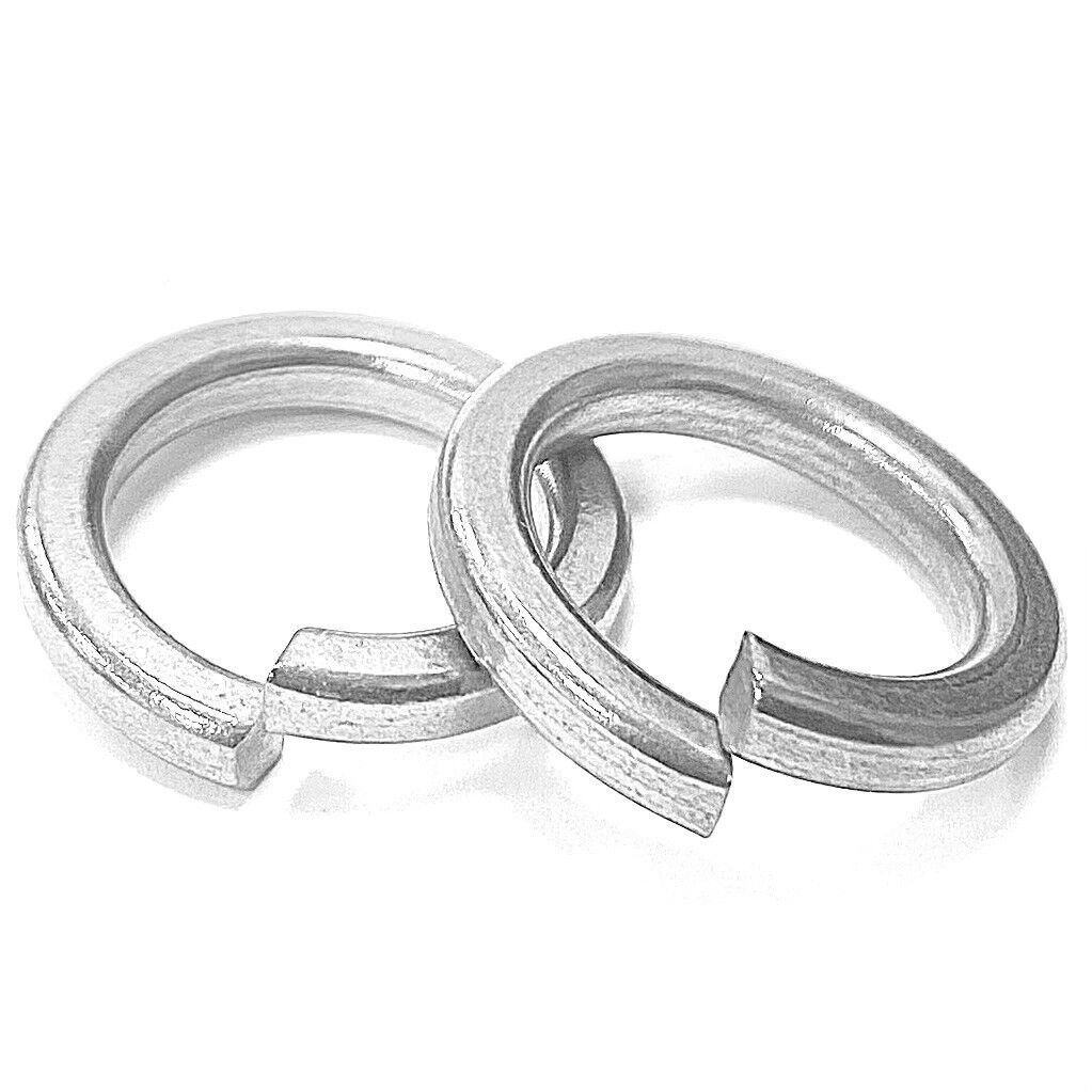 M8 Single Coil Square Section Spring Washers Dry Galvanised DIN 7980