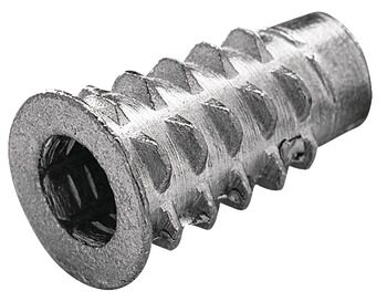 M6 x 20mm Screw-In Sleeve, Internal Thread, with SW6 Hexagon Socket Head, for 7.5 mm Hole