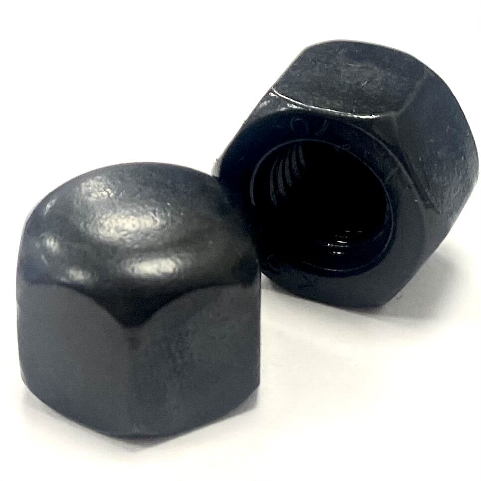 M8 Cap Nut Low Type Steel, Black Passivated Grade 6 - DIN 917