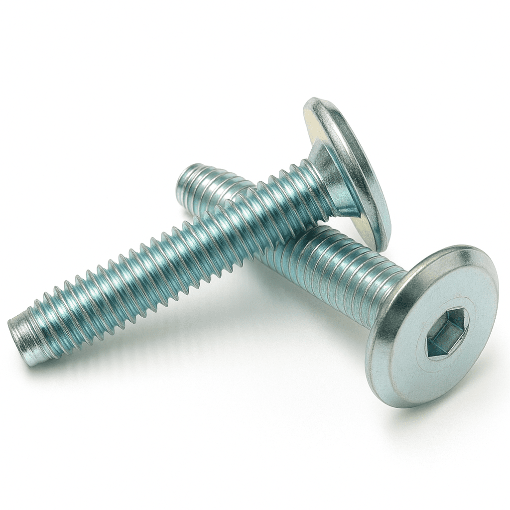 M6 x 75mm Furniture Connector Bolts / Connecting Bolts - Zinc Plated