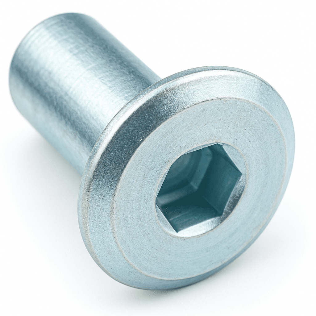 M10 x 14mm, Connector Cap Nuts for Connecting Bolts - Bright Zinc Plated