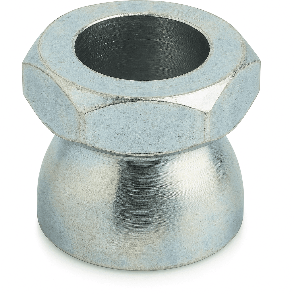 M8 Hexagon Shear Nut, Bright Zinc Plated, Hex, BZP Security Nuts