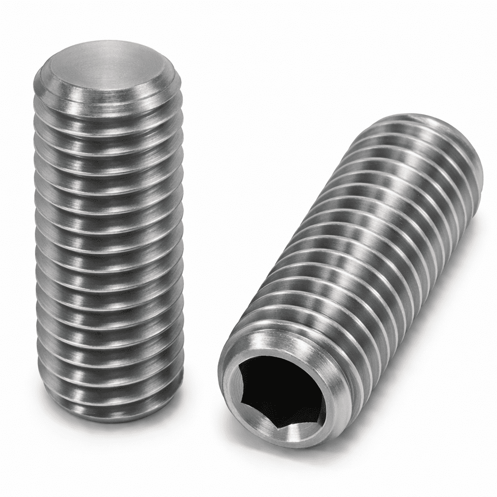 M3 x 10mm Socket Setscrews Flat Point - Stainless Steel A2 (304) DIN 913