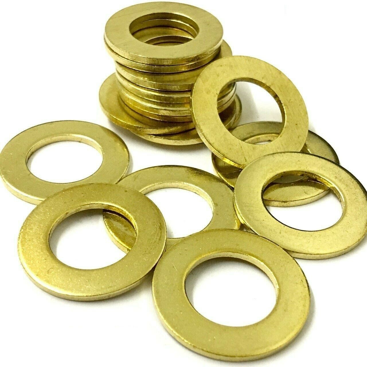 M10 Form A Solid Brass Self Colour Flat Washers DIN 125A