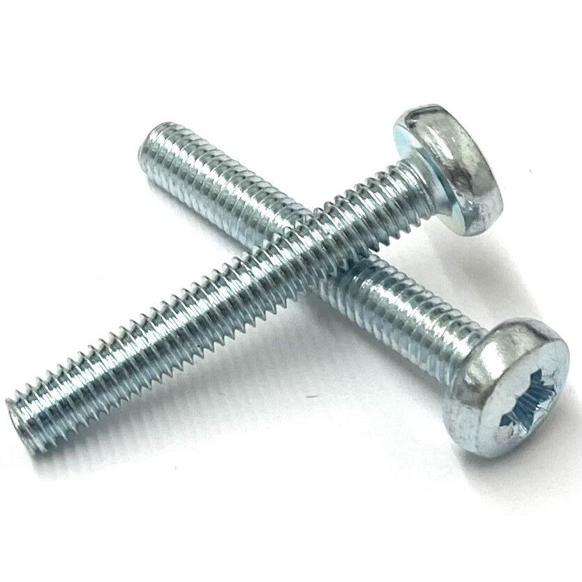 M3 x 16mm Pozi Pan Head Thread Forming Screws for Metal - Bright Zinc Plated DIN 7500 CE (CZ)