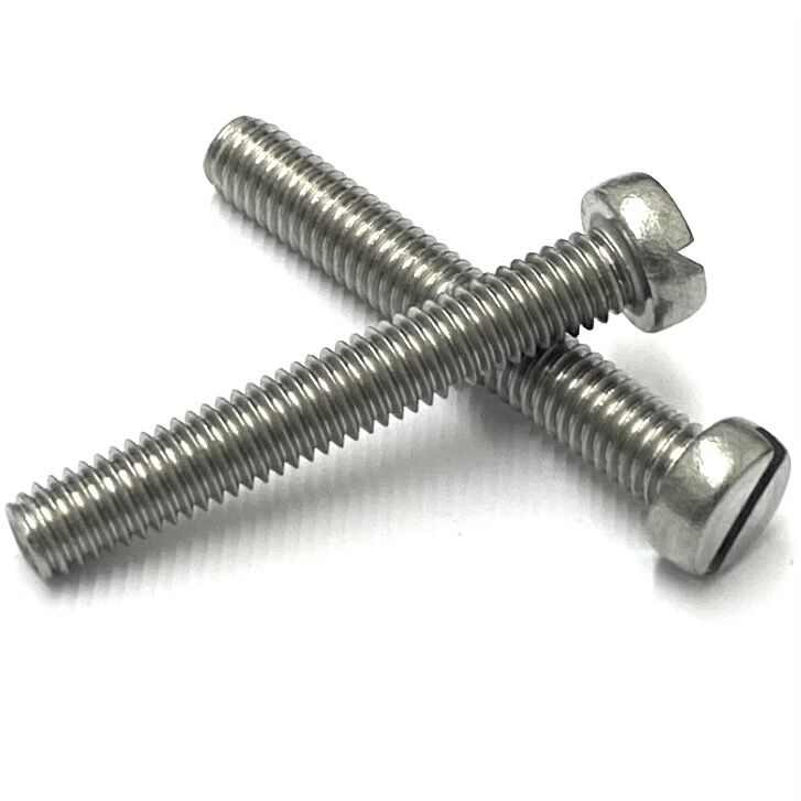 M6 x 80mm Slotted Cheese Head Machine Screws - Stainless Steel A2 DIN 84