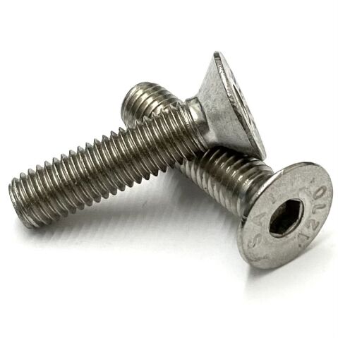 M8 x 20mm Socket Countersunk Screws, Stainless Steel A4 (316), Marine Grade, DIN 7991