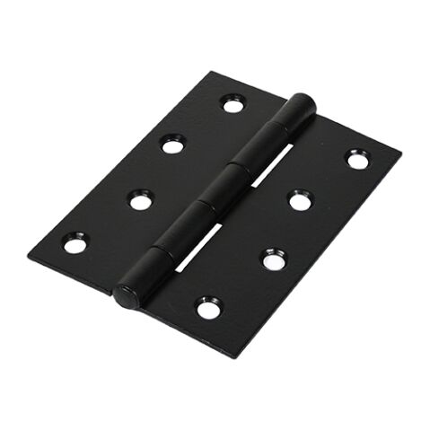 100 x 70 Butt Hinge - Fixed Pin (1838) - Black  (Pack of 2)