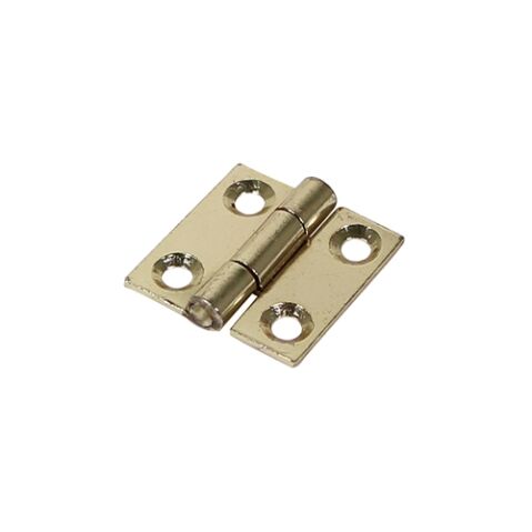 38 x 34 Butt Hinge - Fixed Pin (1838) - Electro Brass  (Pack of 2)