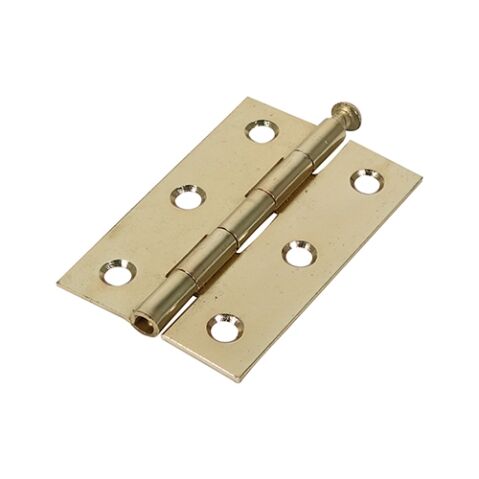 75 x 50 Butt Hinge - Loose Pin (1840) - Electro Brass (Pack of 2)