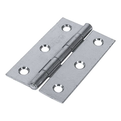 75 x 50 Butt Hinge - Fixed Pin (1838) - Zinc  (Pack of 2)