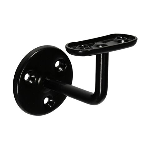 63mm Steel Handrail Brackets - Black (Pack of 2)
