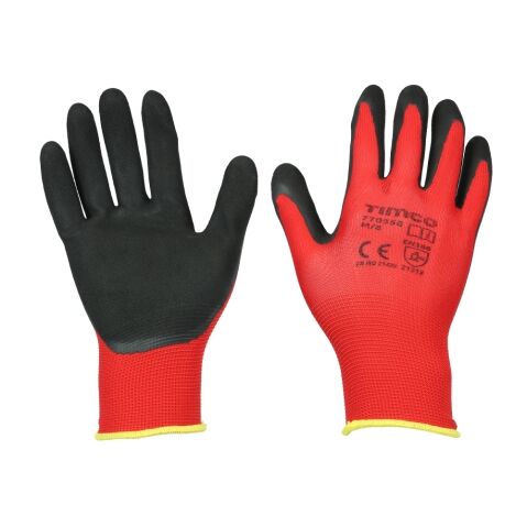 Medium Toughlight Grip Gloves - Sandy Latex Coated Polyester