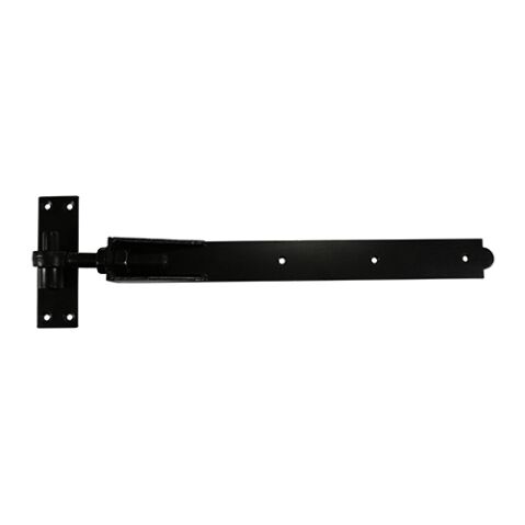 600mm Pair of Adjustable Band & Hook on Plates - Black  (Pack of 2)