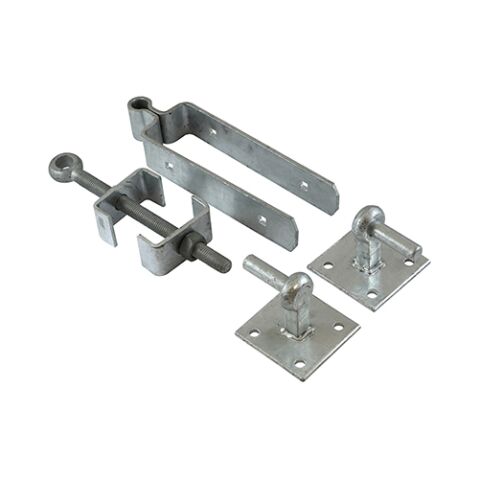 450mm Adjustable Hinge Set With Hook On Plate - Hot Dipped Galvanised