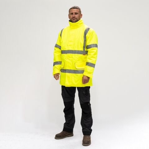 X Large Hi-Visibility Parka Jacket - Yellow