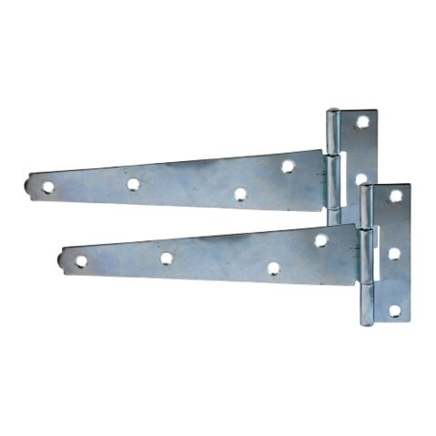 10" Pair of Light Tee Hinges -Zinc