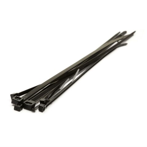 7.6 x 250mm Standard Nylon Cable Ties -  Black (Packed in 100s)