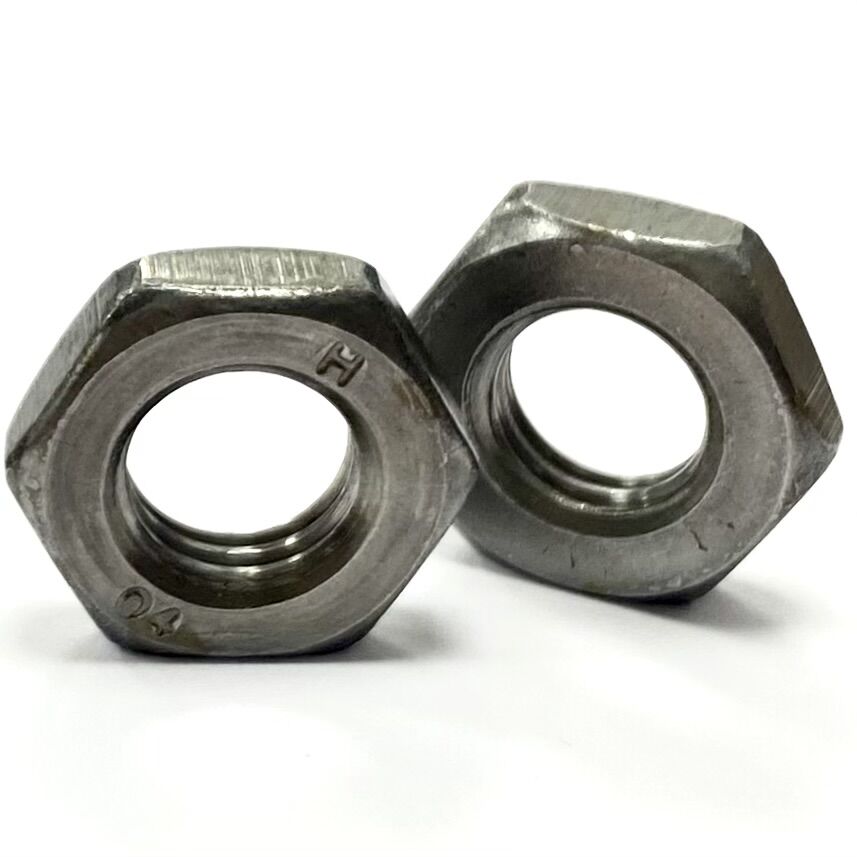 M4 Hexagon Lock Nut / Half Half, Self Colour Grade 4, DIN 439