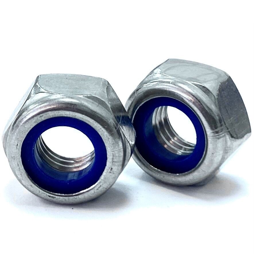 M4 Nyloc Nut Type T (Thin) Bright Zinc Plated Steel, Grade 6 - DIN 985