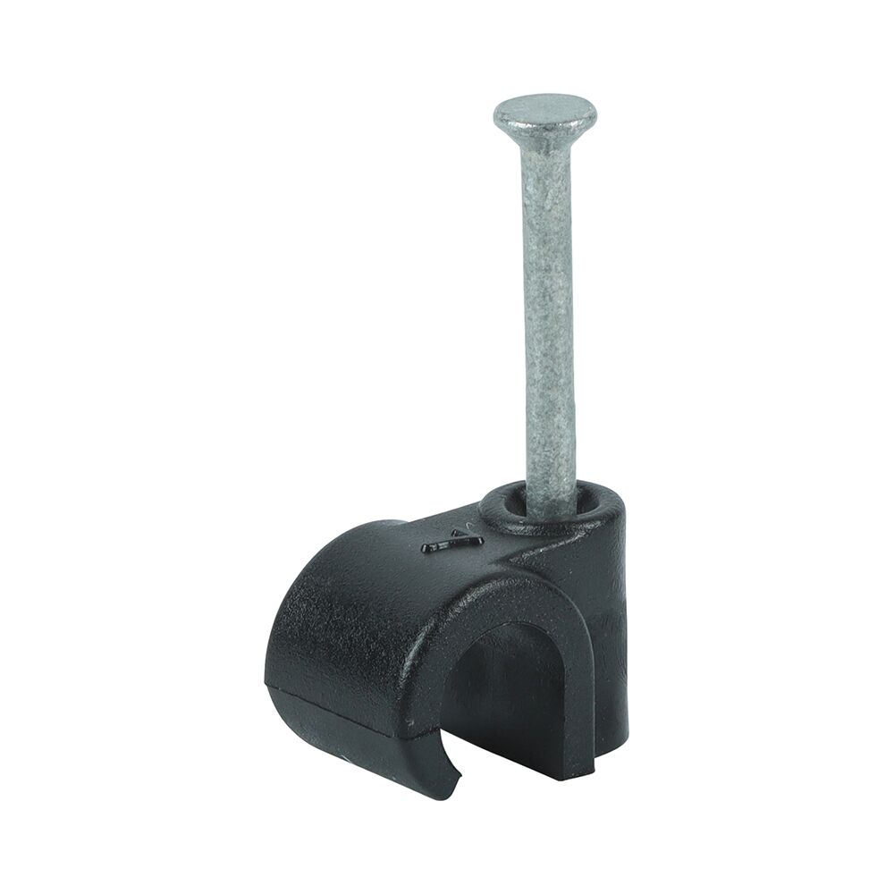 4.5mm Round Cable Clips - Black