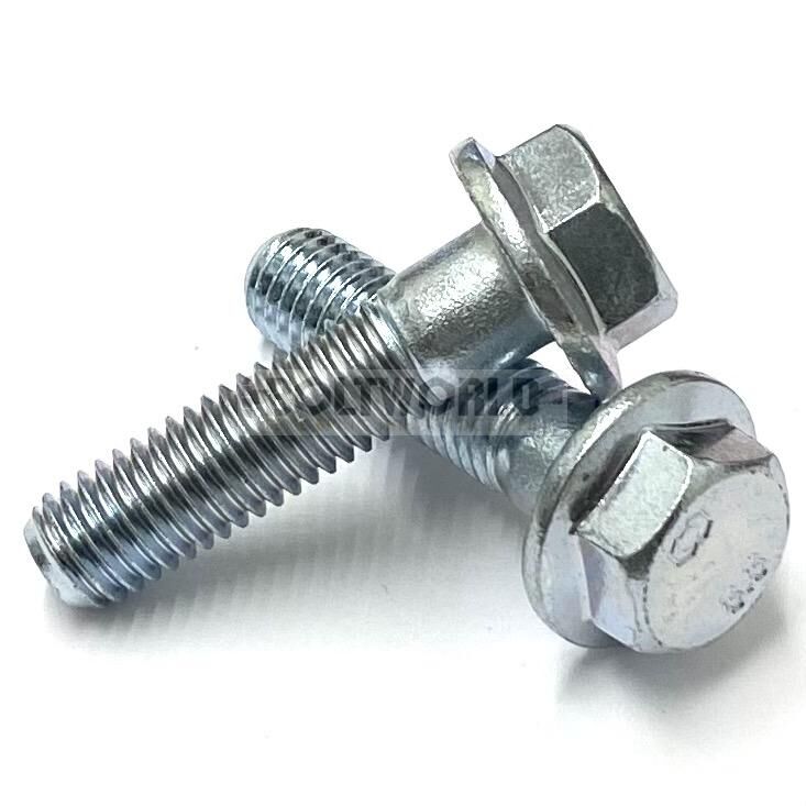 M5 x 12mm Hexagon Head Flange Bolts High Tensile Grade 8.8 BLUE Passivated Zinc Plated - DIN 6921