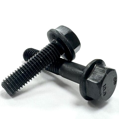 M20 x 120mm Hexagon Head Flange Bolts High Tensile Grade 8.8 Black Passivated,   DIN 6921