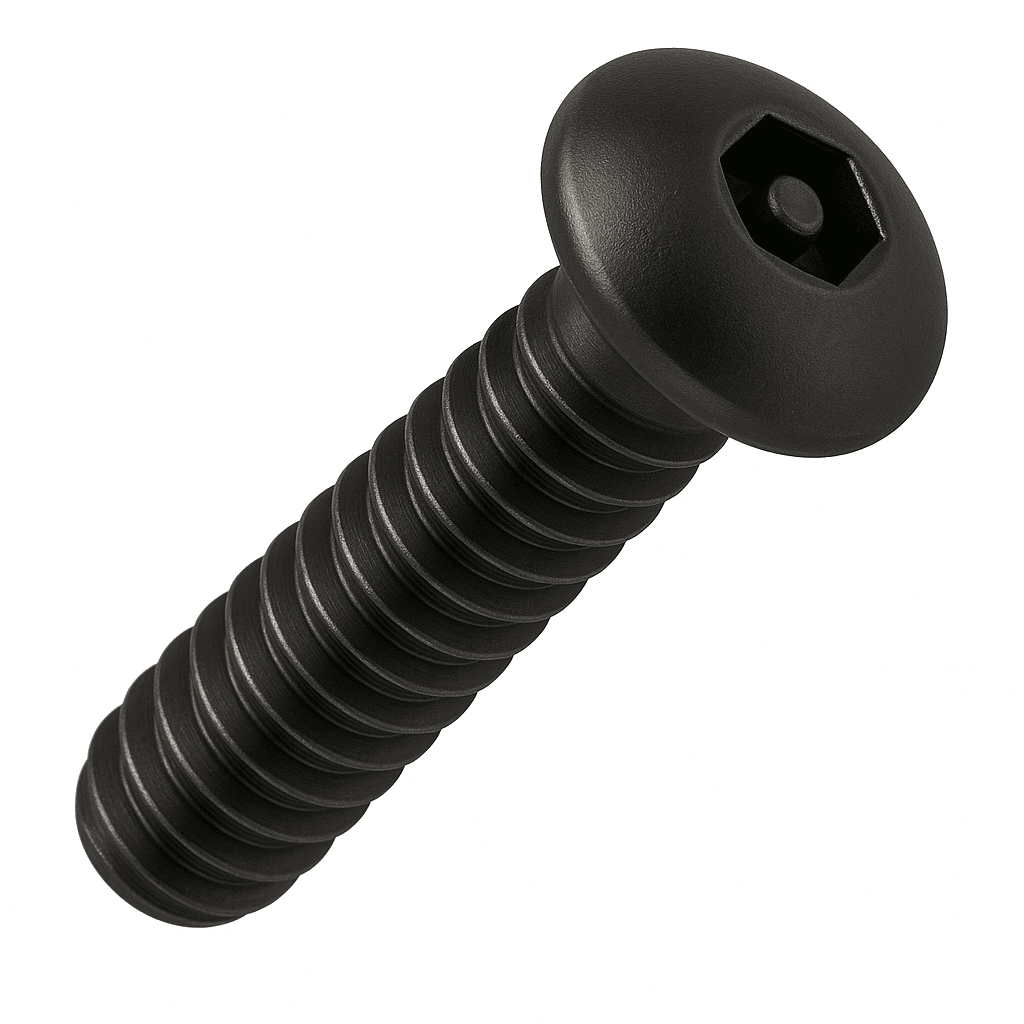 M4 x 25mm Security Machine Screws Pin Hex Button Head BLACK Stainless Steel A2 (304)
