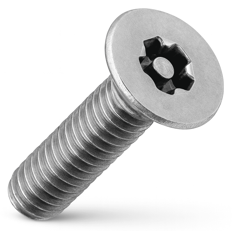 M4 x 8mm Countersunk A4-70 Stainless Steel 5-Lobe Pin Metric Machine Screw