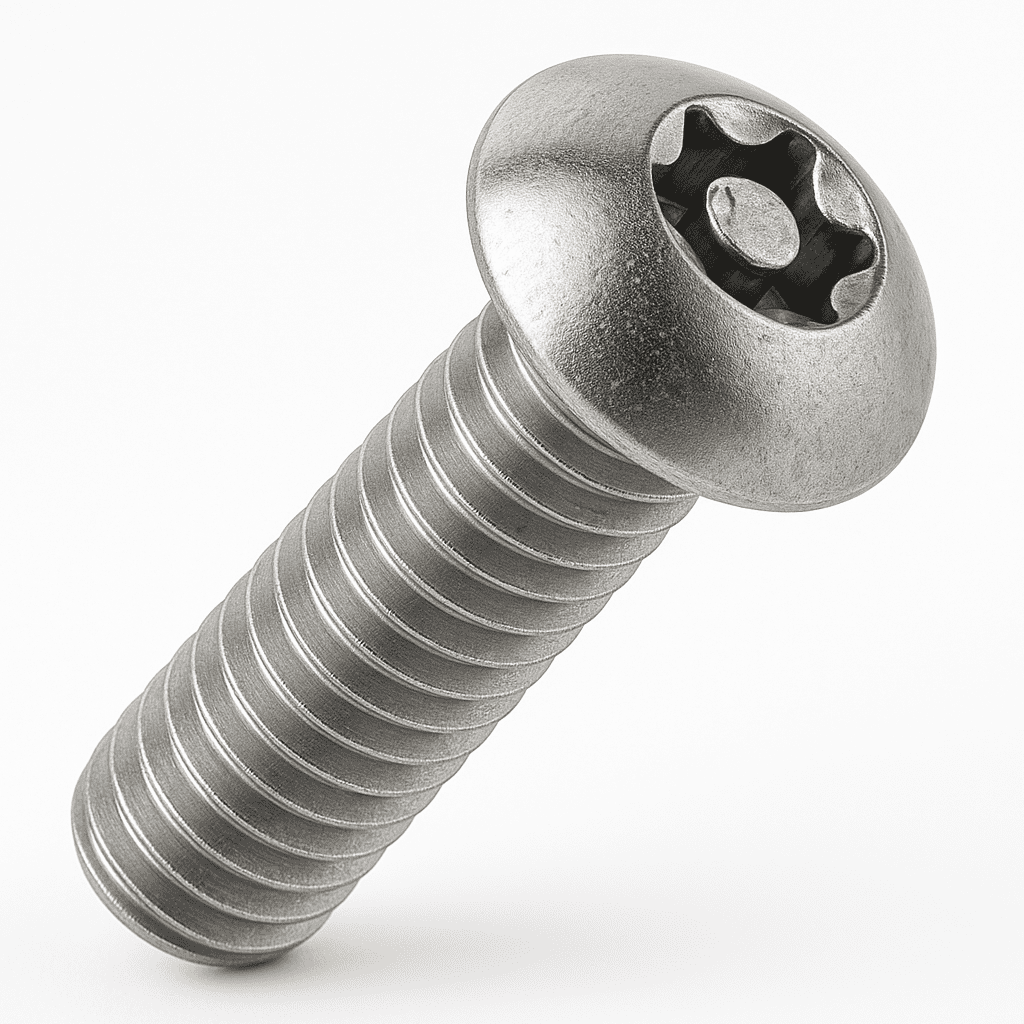 M4 x 6mm Security Button Head 6lobe Machine Screws 6lobe Pin Torx Resistorx Stainless steel A2 (304)