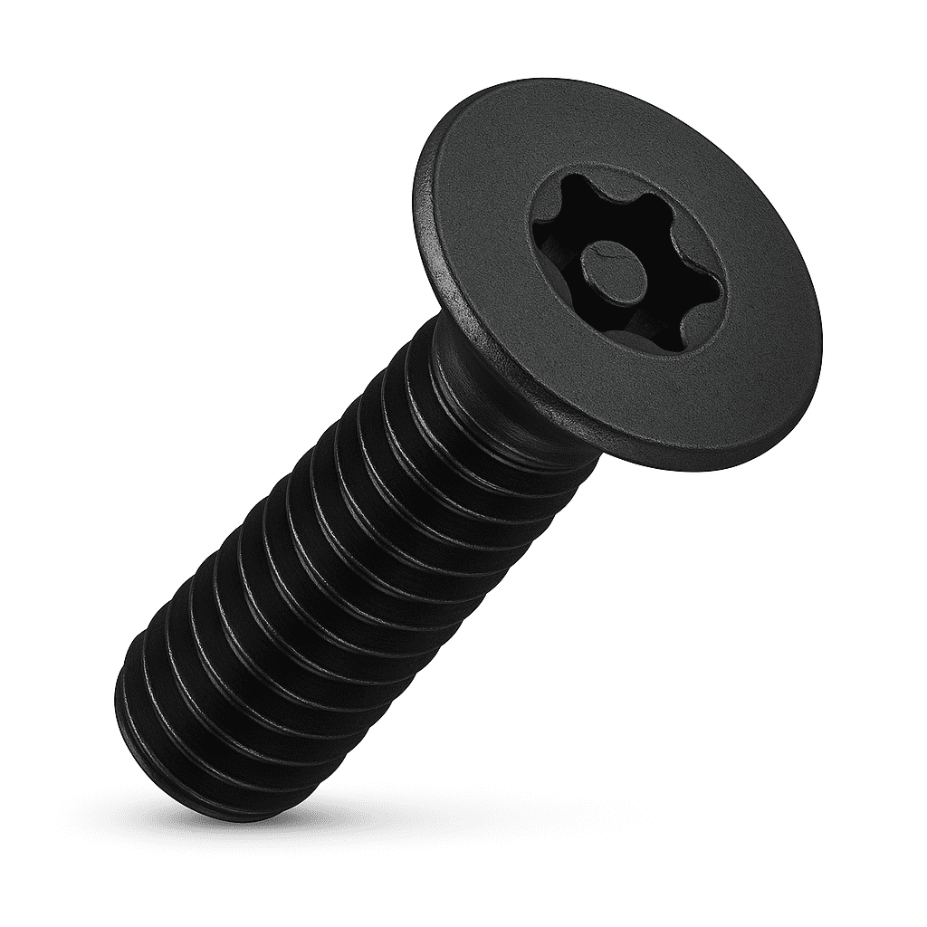 M4 x 60mm Security Countersunk Socket Machine Screws 6lobe Pin Torx Resistorx BLACK Stainless steel A2 (304)