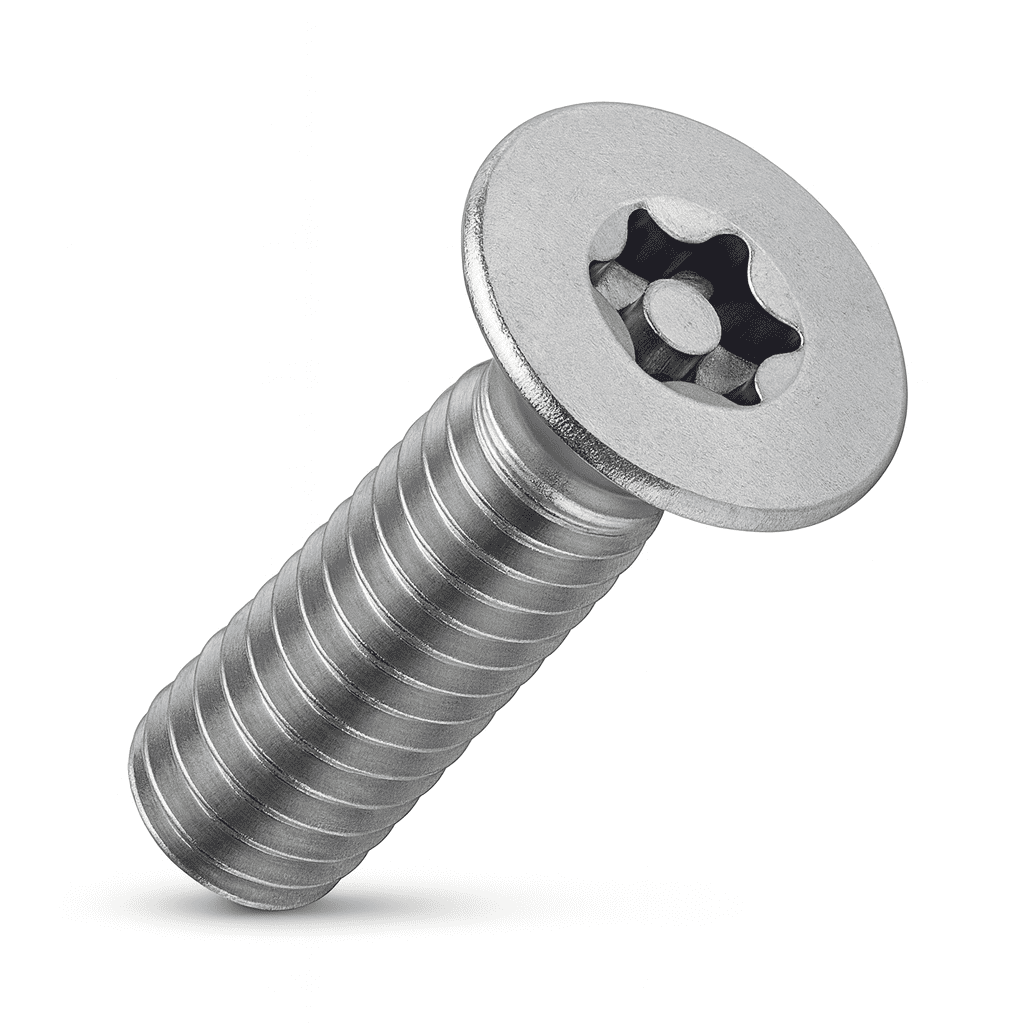 M4 x 6mm Security Countersunk Socket Machine Screws 6lobe Pin Torx Resistorx Stainless steel A2 (304)