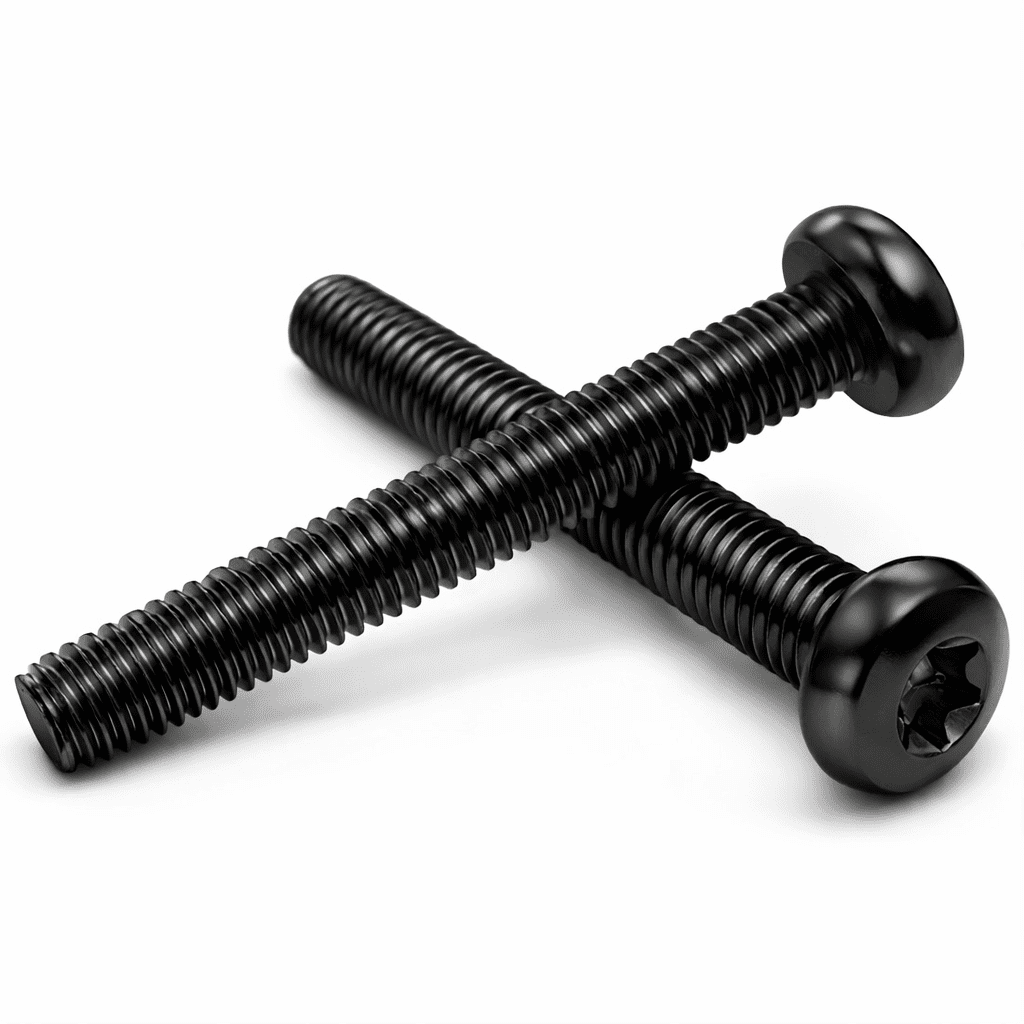 M4 x 6mm Torx Pan Head Machine Screws - BLACK Stainless Steel A2 (304) DIN 7985TX