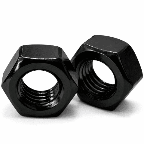 M33 Hexagon Full Nuts, BLACK Stainless Steel A2 (304) DIN 934