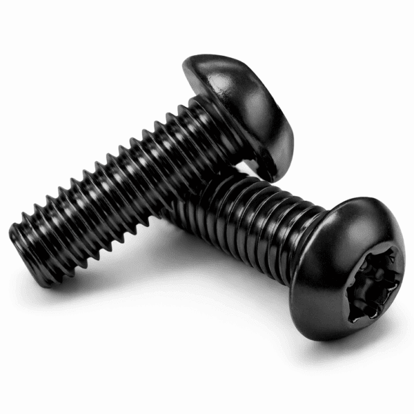 M5 x 12mm Torx Button Machine Screws (ISO 7380) - BLACK Stainless Steel (A2)