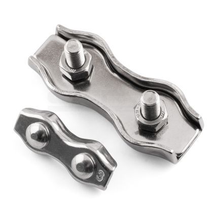 2mm Duplex Wire Rope Grips - Marine Grade Stainless Steel A4 (316)