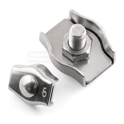 8mm Simplex Wire Rope Grips - Marine Grade Stainless Steel A4 (316)